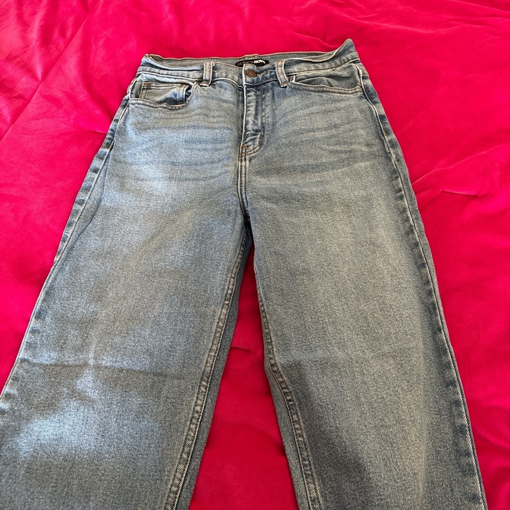 Fashion Nova Blue Straight Leg Jeans